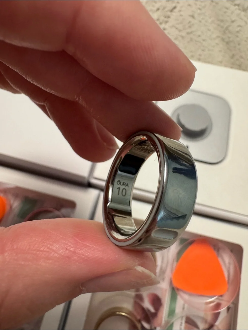 Oura Ring gen 4, size 10, Silver EUC